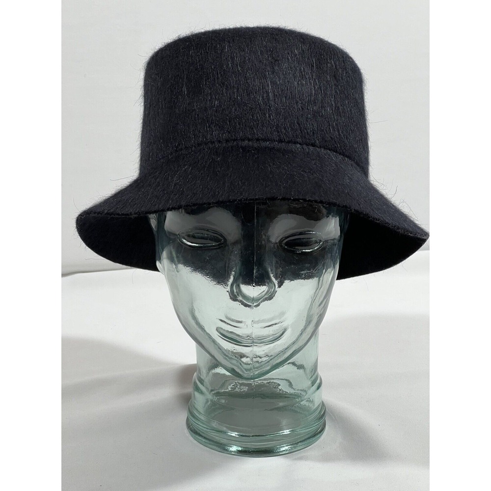 Wyeth Tenley Womens Bucket Hat Black Wool Mohair‎ One Size New